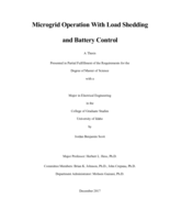 Micro Grid Operation With Load Shedding and Battery Control