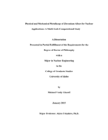 Physical and Mechanical Metallurgy of Zirconium Alloys for Nuclear Applications: a Multi-Scale Computational Study