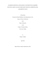 Examining Emotional Intelligence and Perceived Leadership Practices among College Enrollment Services Administrators: A Descriptive Study