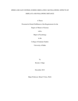 Speed and Gap Control During Simulated Car Following: Effects of Displays and Following Distance