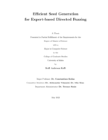 Efficient Seed Generation for Expert-based Directed Fuzzing