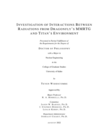 Investigation of Interactions Between Radiations from Dragonfly’s MMRTG and Titan’s Environment