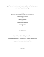 Aphid Pests and Aphid-Transmitted Viruses in Fall-Sown Dry Pea (Pisum sativum) in the Inland Pacific Northwest Region