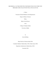 Biochemical Factors Effecting The Production of Soy-Free Tofu Prepared Using Yellow Split Peas (Pisum Sativum)