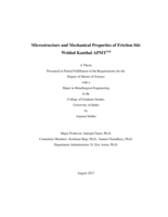 Microstructure and Mechanical Properties of Friction Stir Welded Kanthal APMTTM