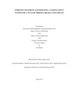 MODELING TRANSIENTS AND DESIGNING A PASSIVE SAFETY SYSTEM FOR A NUCLEAR THERMAL ROCKET USING RELAP5