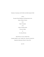 Estimation of Landscape-scale Fire Effects from Multi-temporal LiDAR
