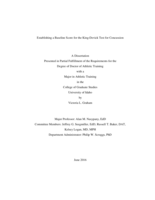 “Establishing a Baseline Score for the King-Devick Test for Concussion”