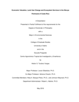 Economic Valuation, Land Use Change and Ecosystem Services in the Nicoya Peninsula of Costa Rica
