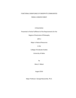 FUNCTIONAL SIGNIFICANCE OF ENDOPHYTE COMMUNITIES  FROM A CONIFER FOREST