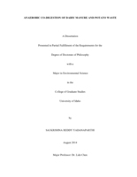 ANAEROBIC CO-DIGESTION OF DAIRY MANURE AND POTATO WASTE
