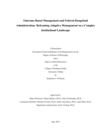 Outcome-Based Management and federal rangeland administration: Reframing adaptive management on a complex institutional landscape