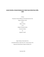 Levina Teerlinc: A Social Analysis of a Tudor Court Artist from 1546 to 1576