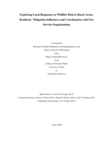 Exploring Local Responses to Wildfire Risk in Rural Areas: Residents’ Mitigation Influences and Coordination with Fire Service Organizations