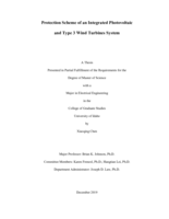 Protection Scheme of an Integrated Photovoltaic and Type 3 Wind Turbines System