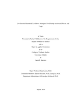 Low-Income Household Livelihood Strategies: Food Stamp Access and Private Aid Usage