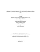 Degradation of Mechanical Properties of U-Mo Alloy from the Un-irradiated to Irradiated State
