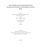 Valley and bedform-scale ground and surface water interaction and its potential for thermal refuge in a restored reach