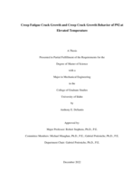 Creep Fatigue Crack Growth and Creep Crack Growth Behavior of P92 at Elevated Temperature