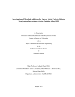 Investigation of Metalloid Additives for Nuclear Metal Fuels to Mitigate Neodymium Interactions with the Cladding Alloy HT9