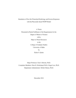 Simulation of Post-fire Watershed Hydrology and Erosion Responses with the Physically-based WEPP Model
