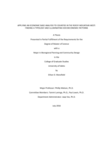 APPLYING AN ECONOMIC BASE ANALYSIS TO COUNTIES IN THE ROCKY MOUNTAIN WEST: FINDING A TYPOLOGY AND ILLUMINATING SOCIOECONOMIC PATTERNS
