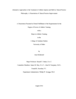 An Alternative Approach to Athletic Injuries and Shift in Clinical Practice Philosophy: A Dissertation of Clinical Practice Improvement