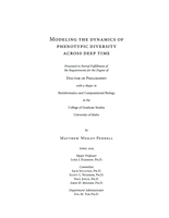 Modeling the dynamics of phenotypic diversity across deep time