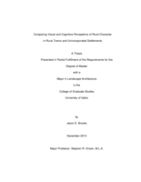 Comparing Visual and Cognitive Perceptions of Rural Character in Small Towns and Unincorporated Settlements