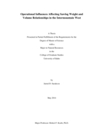 Operational Influences Affecting Sawlog Weight and Volume Relationships in the Intermountain West