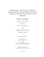 Estimating the Effects of Rising International Corn Production and Trade on the US and Global Corn Market