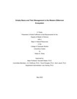 Grizzly Bears and Their Management in the Western Bitterroot Ecosystem