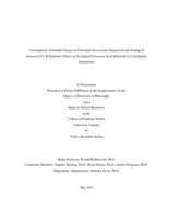 Consequences of Global Change on Terrestrial Ecosystems: Integration and Scaling of Increased UV-B Radiation Effects on Ecological Processes from Molecular to Community Interactions
