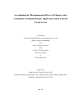 Investigating the Mechanisms and Drivers of Change in the Governance of National Forests: Agents and action in the US Forest Service
