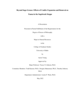 Beyond Sage-Grouse: Effects of Conifer Expansion and Removal on Fauna in the Sagebrush Steppe