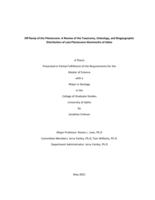 Off Ramp of the Pleistocene: A Review of the Taxonomy, Osteology, and Biogeographic Distribution of Late Pleistocene Mammoths of Idaho