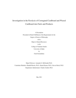 Investigation in the Pyrolysis of Corrugated Cardboard and Waxed Cardboard into Fuels and Products