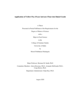 APPLICATION OF YELLOW PEA (PISUM SATIVUM) FLOUR INTO BAKED GOODS