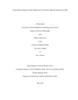 Understanding Dangerous Work: Implications for Pesticide Applicator Education In Idaho