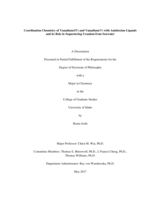 Coordination Chemistry of Vanadium(IV) and Vanadium(V) with Amidoxime Ligands and its Role in Sequestering Uranium from Seawater