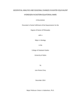 Geospatial Analysis and Seasonal Changes in Water-Equivalent Hydrogen in Eastern Equatorial Mars