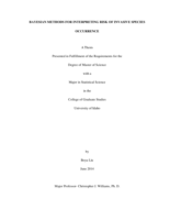 Bayesian Methods for Interpreting Risk of Invasive Species Occurrence