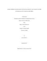 Characterizing the influence of soil bulk density and climate factors on wood quality in Douglas-fir trees