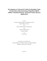 Development of Advanced Coating Technologies using Powder-blown Directed Energy Deposition (DED) Additive Manufacturing for Advanced Nuclear Reactor Applications