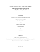 Becoming America’s Captives, Living Varied Identities: Experiences of European Prisoners of War in the High Plains During World War II