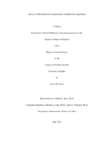 Survey of Microbiota on commercially available Dry-Aged Beef