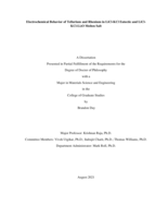 Electrochemical Behavior of Tellurium and Rhenium in LiCl-KCl Eutectic and LiClKCl-Li2O Molten Salt