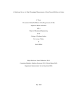 A Model and Device for High Throughput Measurements of Stem Flexural Stiffness in Grains