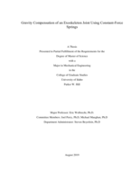 Gravity Compensation of an Exoskeleton Joint Using Constant-Force Springs