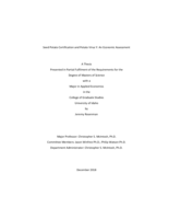 Seed Potato Certification and Potato Virus Y: An Economic Assessment